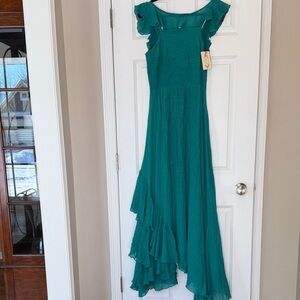 Chic Teal High Low Dress